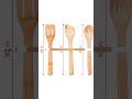 #publicidade Kit 6 Utensílios de Bambu com Suporte - Cozinha Naturale Sustentável