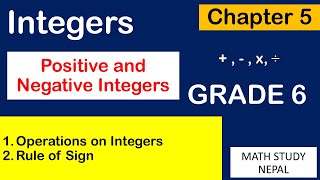 Chapter 5 Integers | Positive and Negative Integers | Math Study Nepal