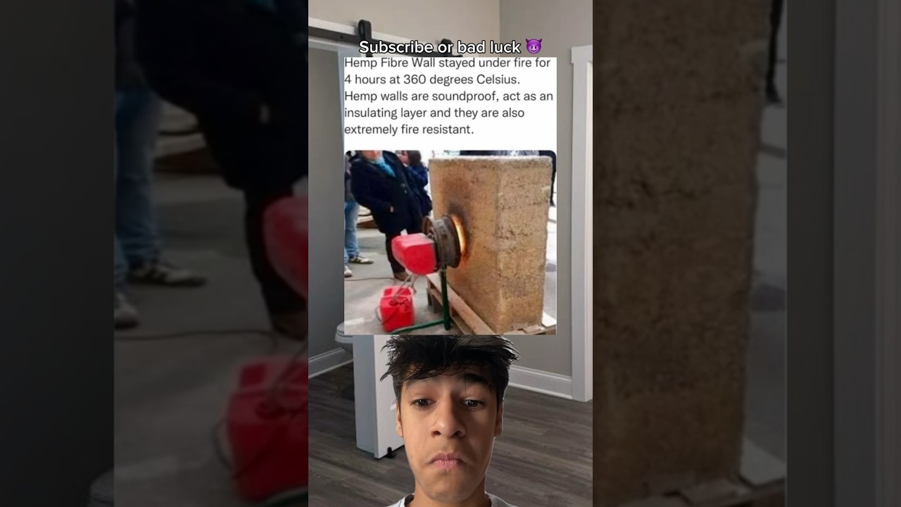 Hemp Fire Wall Stayed Under Fire For 4Hours at 300 Degrees.