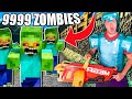 9999 MINECRAFT Zombies Vs My HOUSE! - Minecraft IRL Nerf Battle