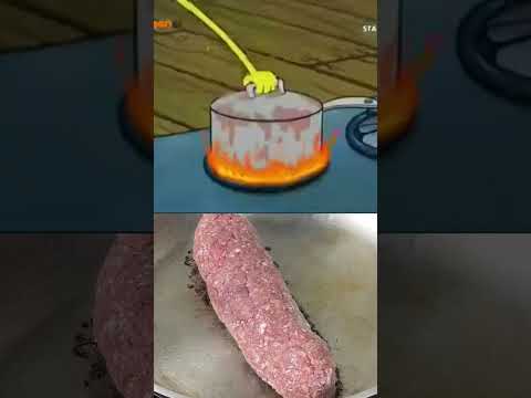 سجق سلطع سبونش بوب يطبخ سجق