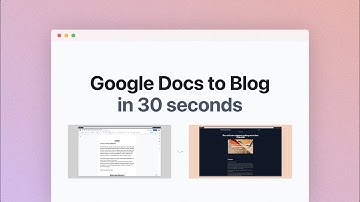 Google Docs to Blog, use docswrite.com
