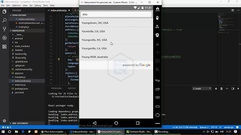 React Native - Search Auto Complete with Google Map