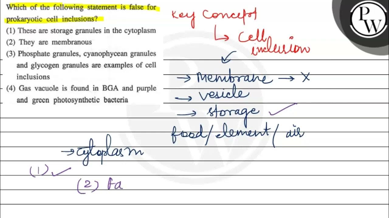 Which of the following statement is false for prokaryotic cell incl