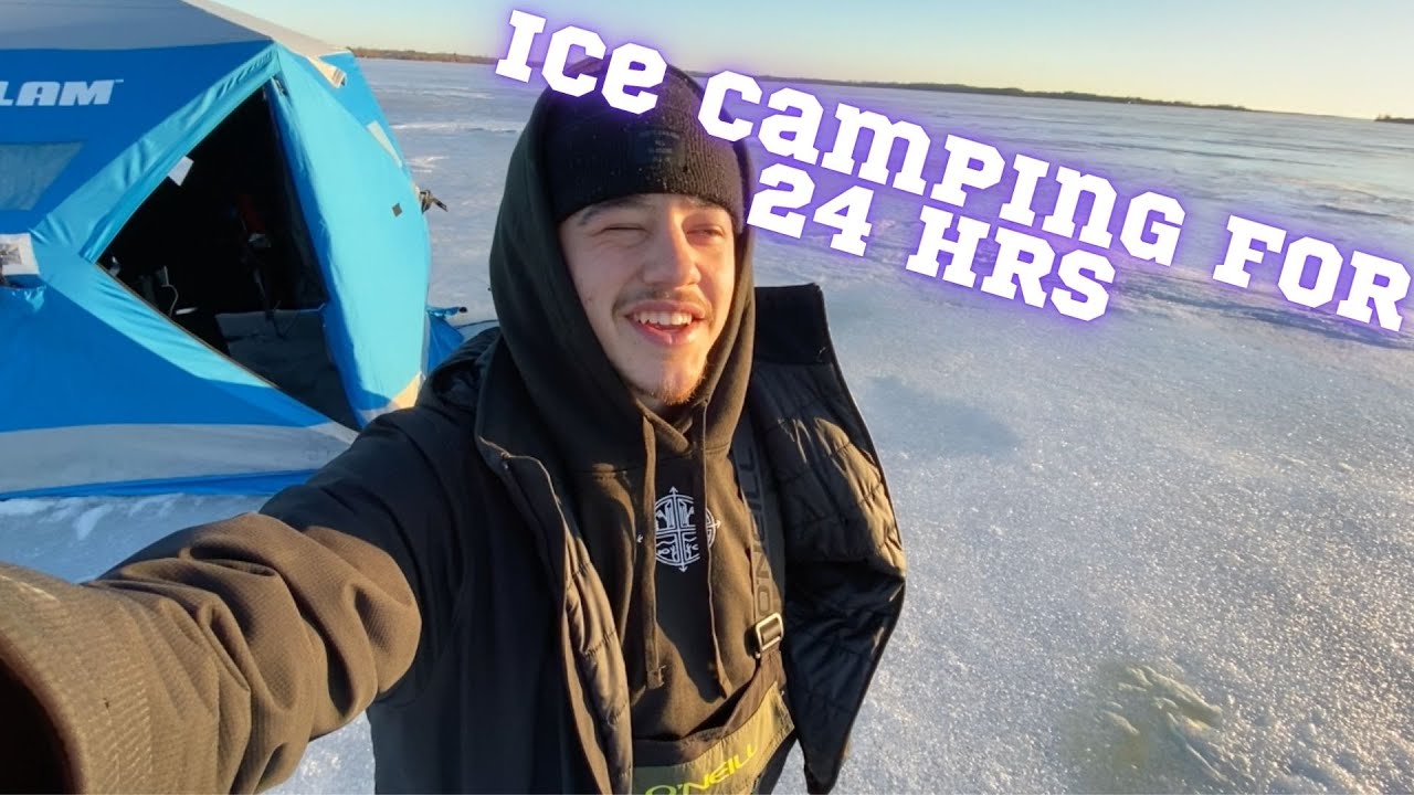 24hrs ICE CAMPING On The BAY of QUINTE YouTube