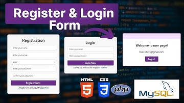 Register & Login Form using PHP MySQL | HTML CSS Authentication System