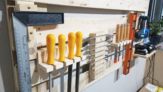 Painel de Ferramentas feito com Palete (French Cleat System). Woodworking