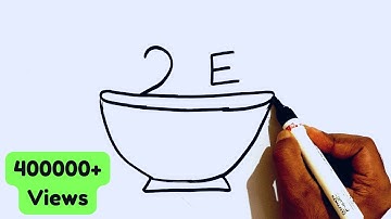 How To Draw Fruit Basket Step By Step With Number "2" And Letter "E" |Fruit Basket Tutorial