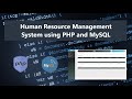 Human resource management system in php and mysql demo