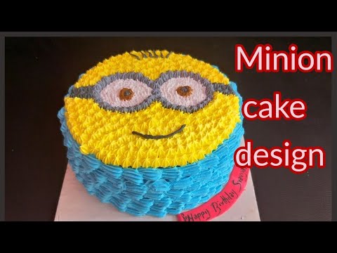 Minion cake design|Minion design tutorial|cake decoration| - YouTube