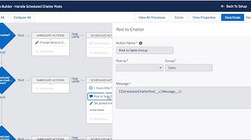 Scheduled Salesforce Chatter Posts using Process Builder and one custom object