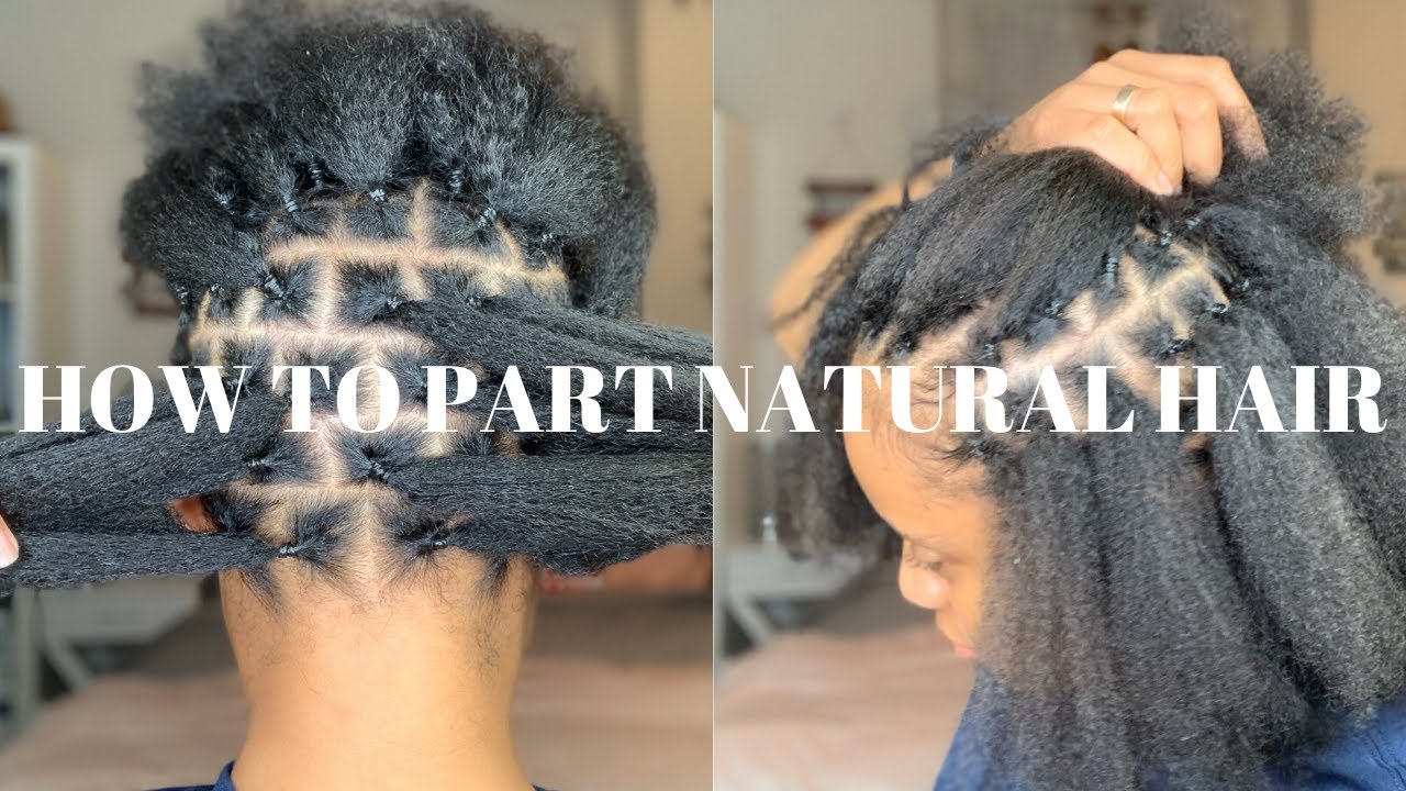 HOW TO PART HAIR FOR BOX BRAIDS, PASSION TWISTS ETC USING RUBBER BANDS