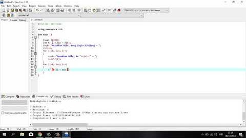 Programm Array Mencari Nilai Minimal dan Maksimal