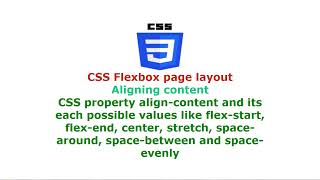 CSS Flexbox (Flexible box) page layout - Aligning content inside flex container element