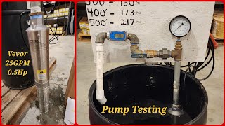 Lowes Well Pump Test. $125 Vevor 1/2Hp 25GPM Submersible Pump, How does it perform