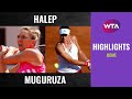 Simona Halep vs. Garbiñe Muguruza | 2020 Rome Semifinal | WTA Highlights