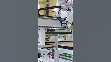 CNC ROUTER 4-axis with automatic labeling and automatic loading and unloading #youtube #cnc