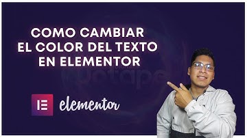 Como cambiar de color el texto│Elementor
