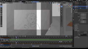 [Blender 2.83]Girl is walking - Timelapse[Grease Pencil]