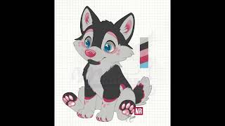 OC design - Wolf pup 2 #speedpaint #digitalart