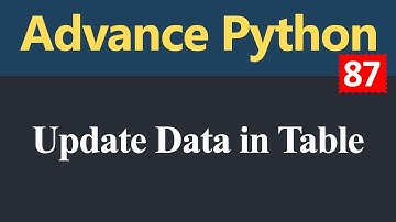 How to Update Data in Table in Python (Hindi)