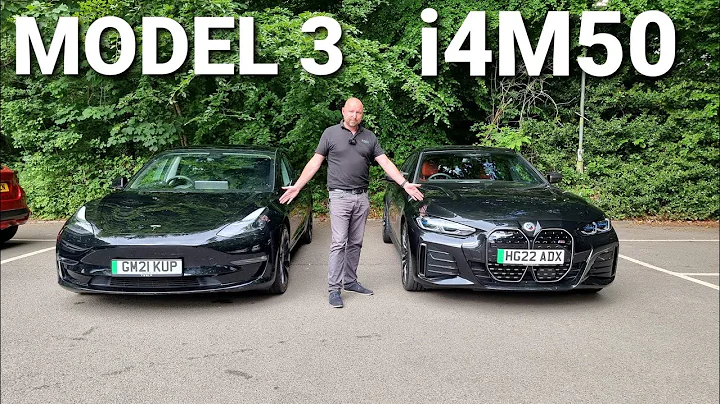 NEW BMW i4 //M50 first trip! incl v Tesla Model 3P - efficiency, real range test comparison review.