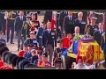 PRINCE HARRY 🤴 WALKS BEHIND HIS GRAND MOTHERS COFFIN &amp; PRINCE WILLIAM/HARRY RELIVES A PAINFUL MOMENT