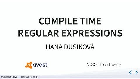 Compile Time Regular Expressions - Hana Dusíková