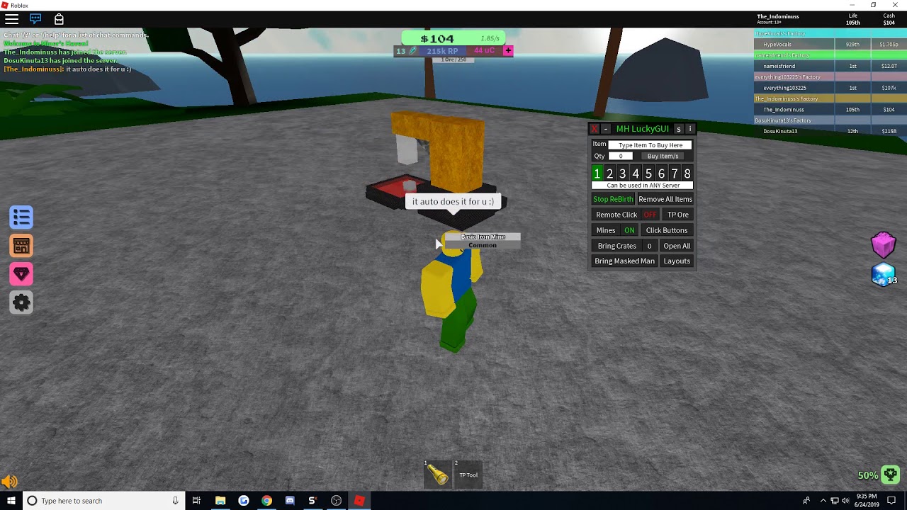 Miners Haven Exploit Script 2019 By Droppedoffthenetwork - full download auto updating miners haven ore booster roblox