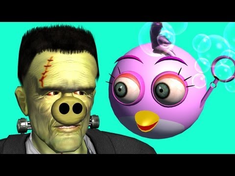 FRANKENSTEIN meets the Angry Birds ♫ 3D animated  game mashup ☺ FunVideoTV - Style ;-))