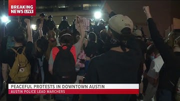 LIVE: Peaceful protesters, Austin police come together and march to Texas Capitol  | KVUE