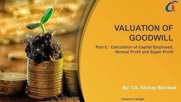 Valuation of Goodwill | Part-2 | B.com Part-1 | Commerce Insight