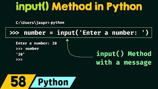 input() Method in Python