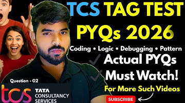 TAG Test PYQs 2026 | EXACT Question Types You Will Get in the Exam