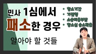 민사소송 1심에서 패소한 경우 반드시 알아둬야 할 사항들(항소기한, 가집행, 소송비용, 항소심 승소확률 etc.)