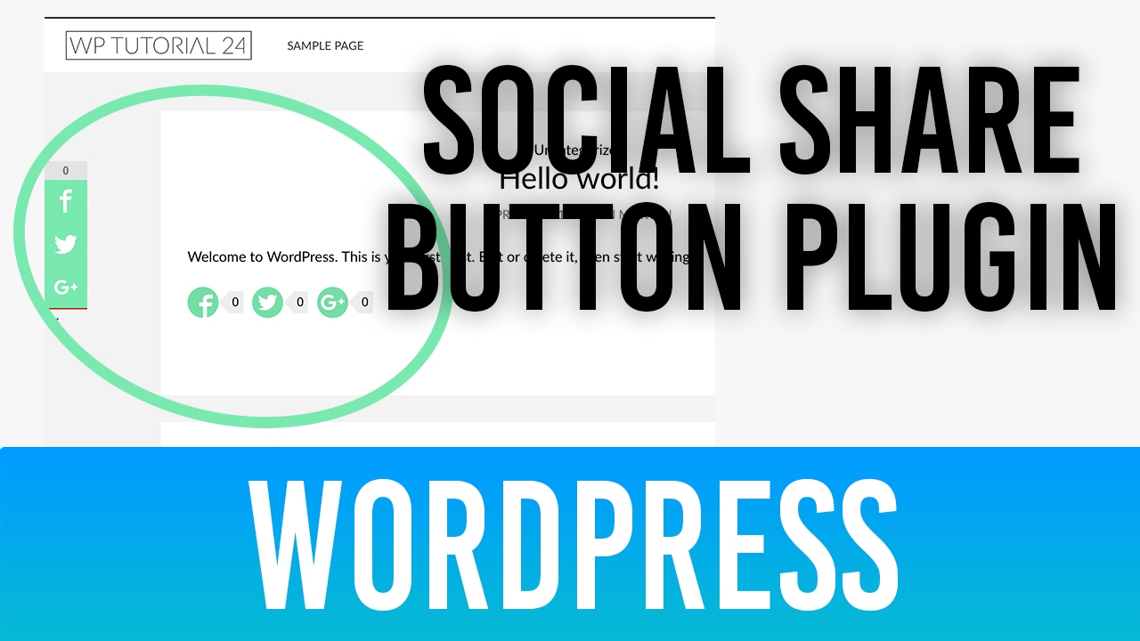 WordPress Social Share Button Plugin kostenlos - Tutorial Deutsch - YouTube