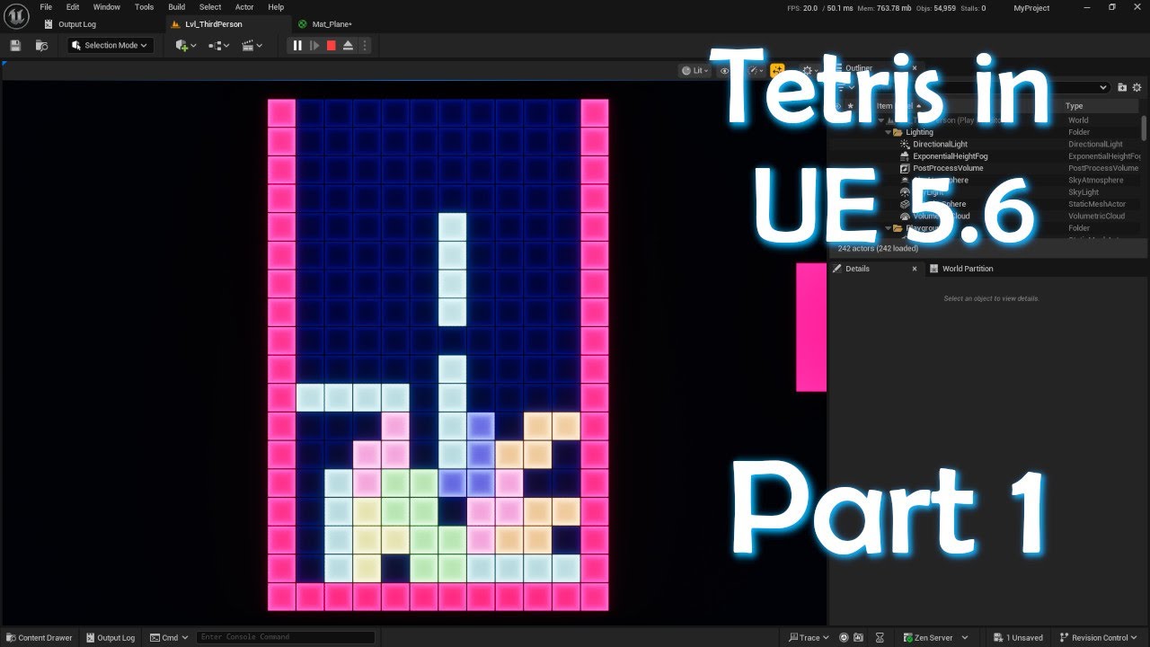Get better at making games in Unreal Engine by learning to make Tetris | UE 5.6 Tutorial Part: 1