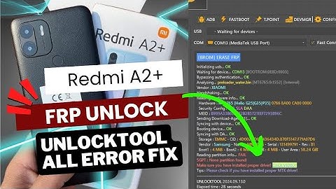 Redmi A2+ SGPT: Non partition found! error Fix✅ unlocktool make sure