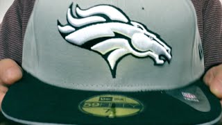 Broncos '2T SPLIT NFL TEAM-BASIC' Grey-Black Fitted Hat by New Era