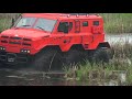Испытания вездеходов РУСАК К-6 в болотах Нижегородской области