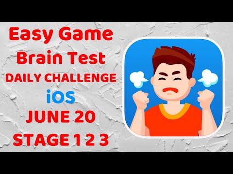 Easy Game - Brain Test Daily Challenge (iOS) June 20 Stage 1 2 3 Walkthrough Solution