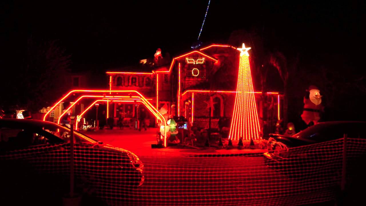 Christmas Lights in Queen Creek, AZ 2012..Gangnam Style..Loop of Lights