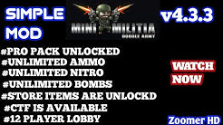 #DA2 Mini Militia v4.3.3 Simple Mod | Unlimited Ammo, Nitro, Bombs, No reload, Pro Pack Unlocked.