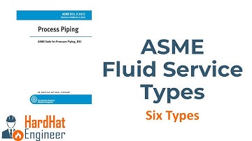 6 Types of fluid services in ASME B31.3 Process Piping