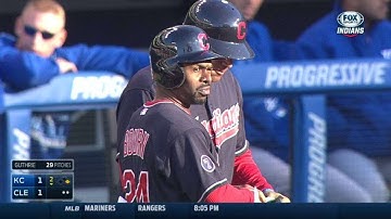 KC@CLE: Bourn puts Tribe ahead with two-run single