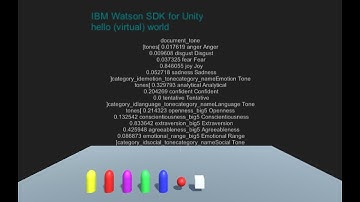 IBM Watson + Unity - Hello (Virtual) World 2 - TONE Basics