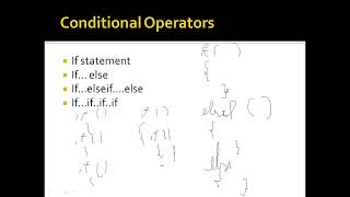 Conditional Operators