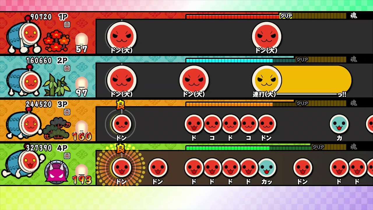 【太鼓の達人 Wii U1】にんじゃりばんばん【全難易度同時再生】