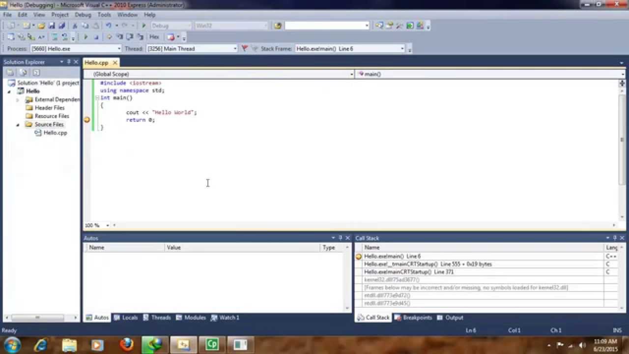 Basic Computer Science Programs on MS Visual C++ 2010 - YouTube