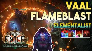 [3.29] Vaal Flameblast Build | Elementalist | Curse of the Allflame | Path of Exile 3.29